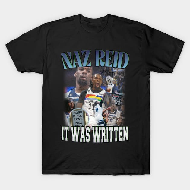 Naz Reid Minnesota Fan Favorite #11 Vintage 90's Retro Graphic Tee Design T-Shirt by dsuss